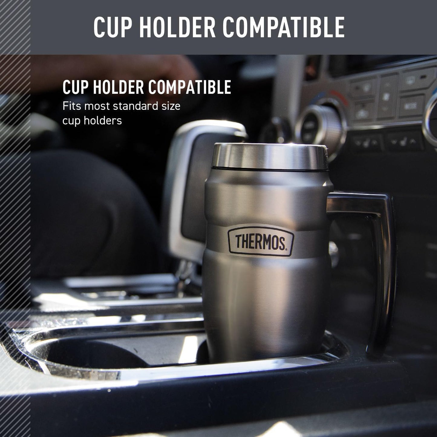 THERMOS Stainless King Vacuum-Insulated Travel Mug, 16 Ounce, Army Green
