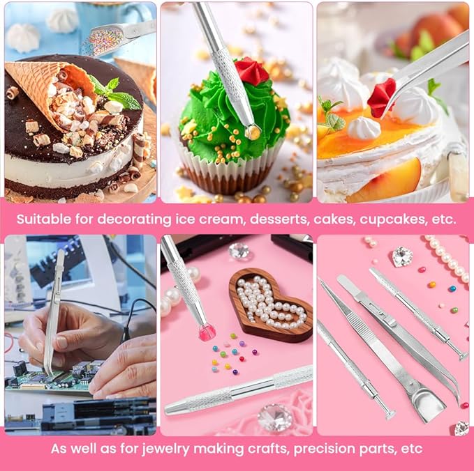 4 PCS Sprinkles Tools for Cake Decorating, Sprinkle Pen Pearl Grabber - Image 6