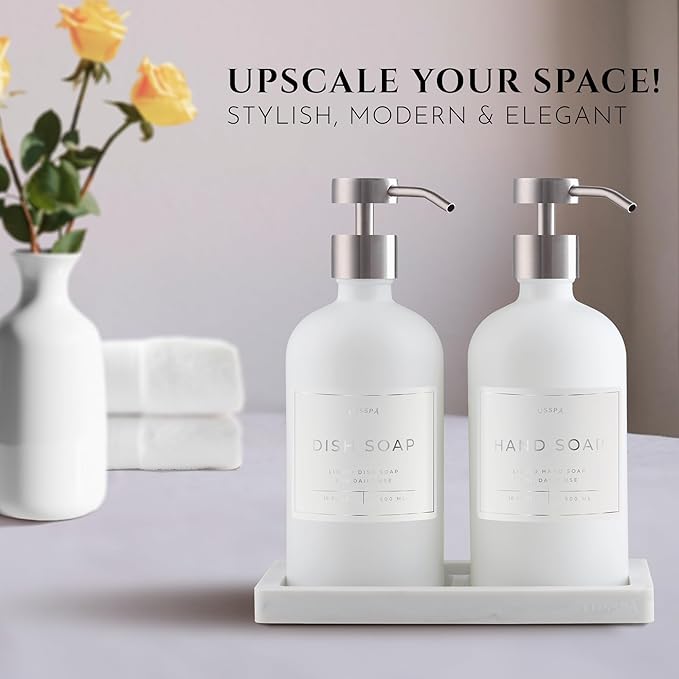 Glass Soap Dispenser Set of 2 - Image 2