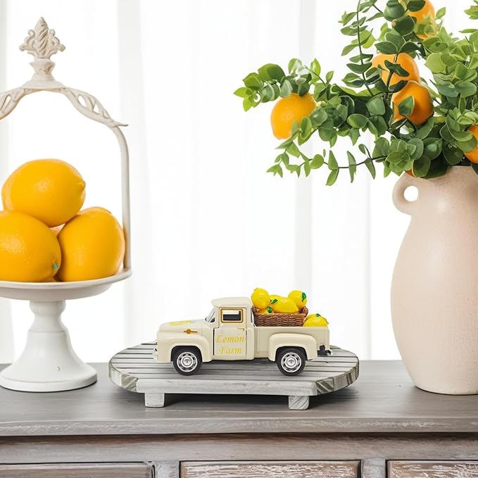 Lemon Decor - 4.9″Farmhouse Vintage Metal Truck - Image 2