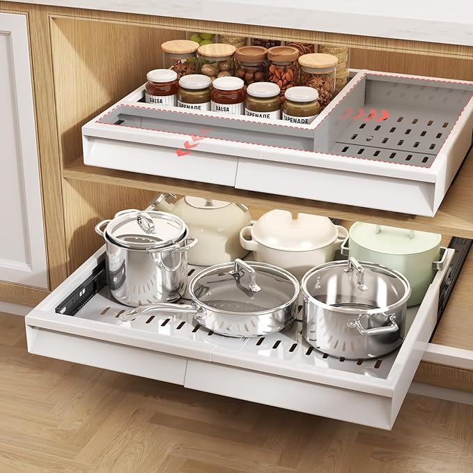 Seinloes 2 Pack Pull Out Cabinet Organizer by Seinloes
