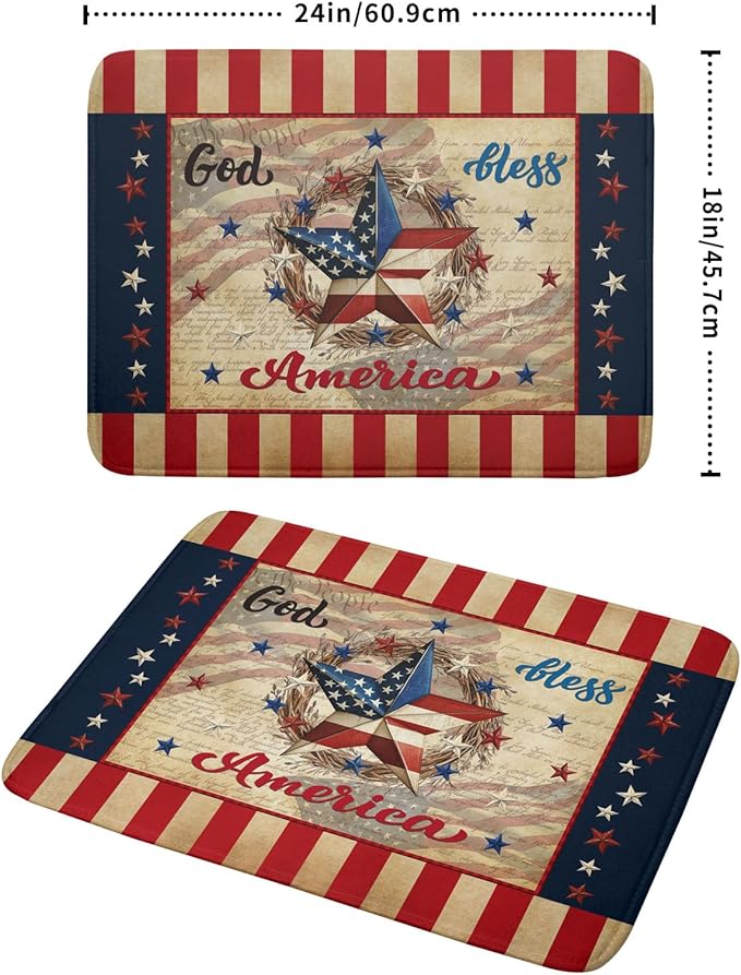 4th of July God Bless Dish Drying Mat - Image 2