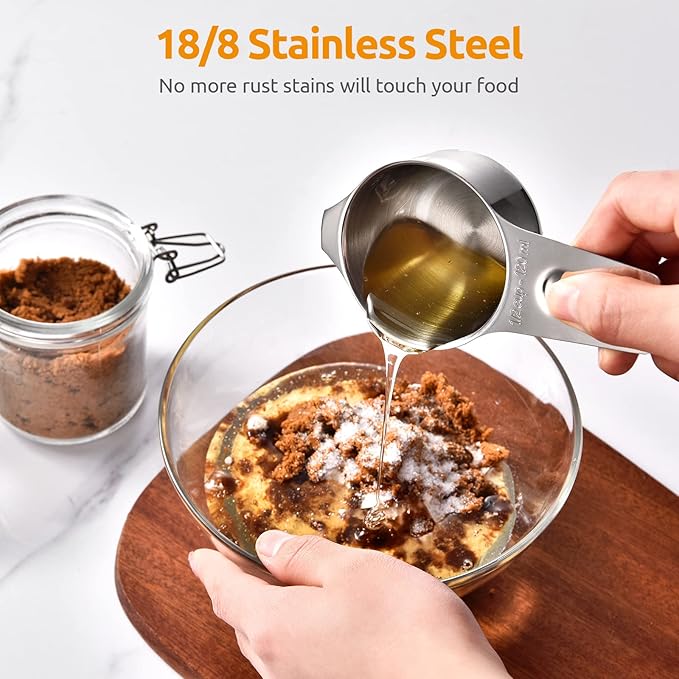 Measuring Cups: U-Taste 18/8 Stainless Steel Measuring Cups Set of 7-Piece: 1/8 - Image 3