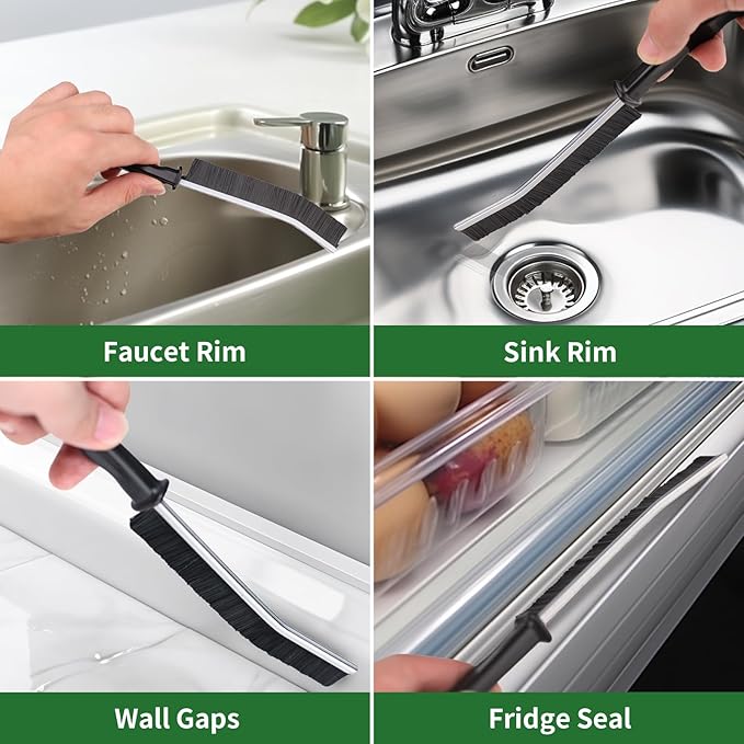 2 Pcs Crevice Cleaning Brush Hard Bristle Gap Brush Multifunctional - Image 2