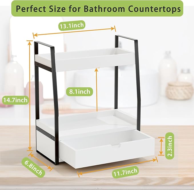 Boulphia 2-Tier Bathroom Organizer Countertop, Bathroom Sink Organizer - Image 3