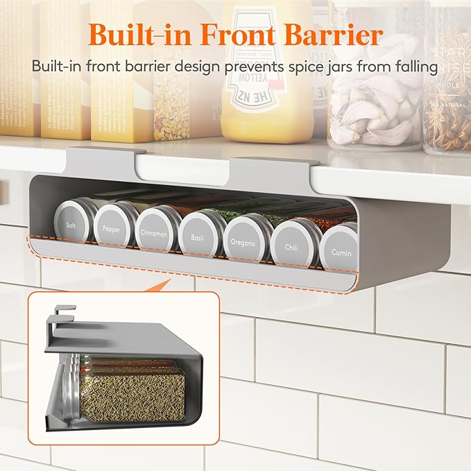 Lifewit Under Cabinet Spice Rack Organizer - Image 6