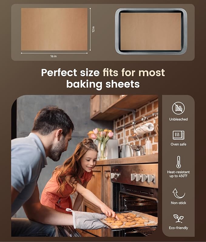 200 Pcs Parchment Paper Sheets, Unbleached Baking Parchment Sheets - Image 3