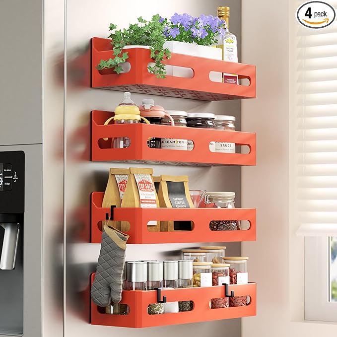 Sevenblue 4 Pack Strong Magnetic Spice Rack by Sevenblue