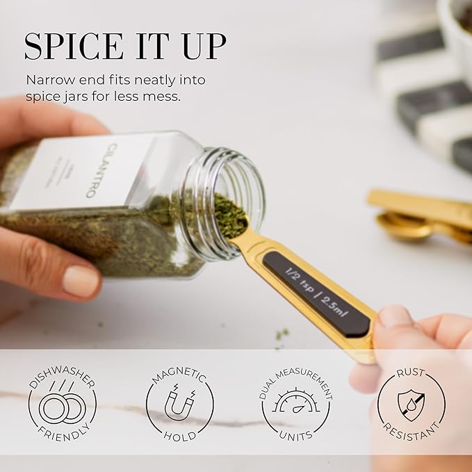 Gold Magnetic Measuring Spoons - Image 3