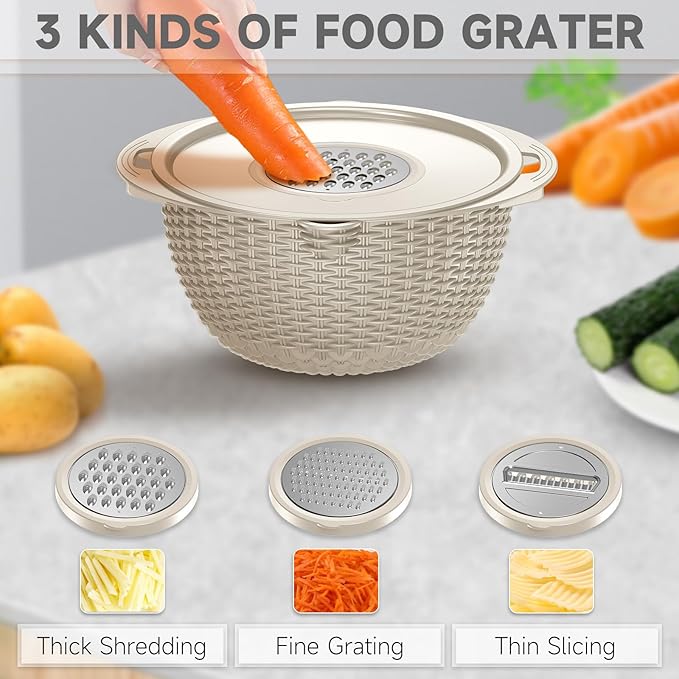 4-1 Colander with Bowl & Spoons Set - Image 3