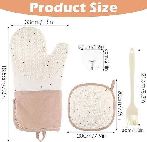 10 Pcs Kitchen Oven Mitts and Potholders Set - Image 2