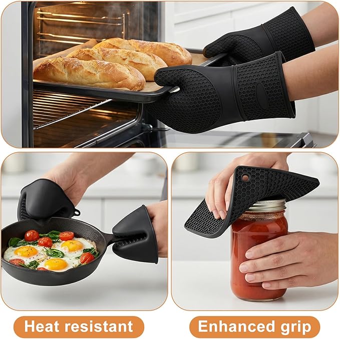 6 Pcs Oven Mitts and Pot Holders Sets - Image 4