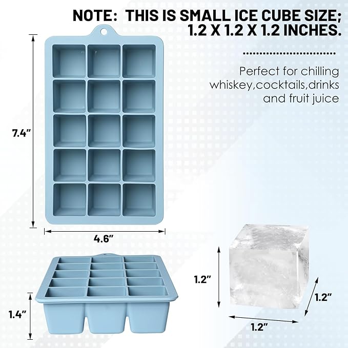 Silicone Ice Cube Trays 3Packs, Easy Release Ice Cube Molds - Image 2