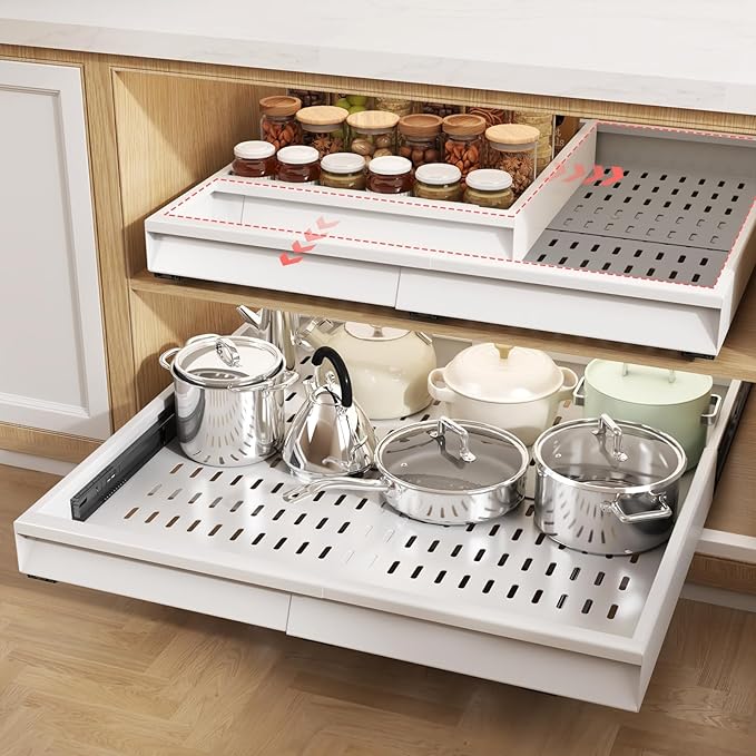 Seinloes 2 Pack Pull Out Cabinet Organizer by Seinloes