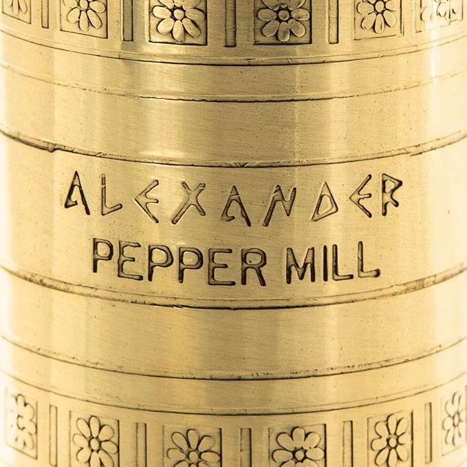 Alexander Home Original Greek Pepper Mill, 9-Inch Brass – European Manual - Image 4