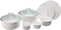 CorningWare French White 10-Pc Ceramic Bakeware Set by CorningWare