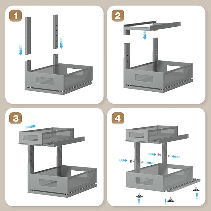 1 Pack 15.74IN-Depth Under Sink Organizer - Image 5