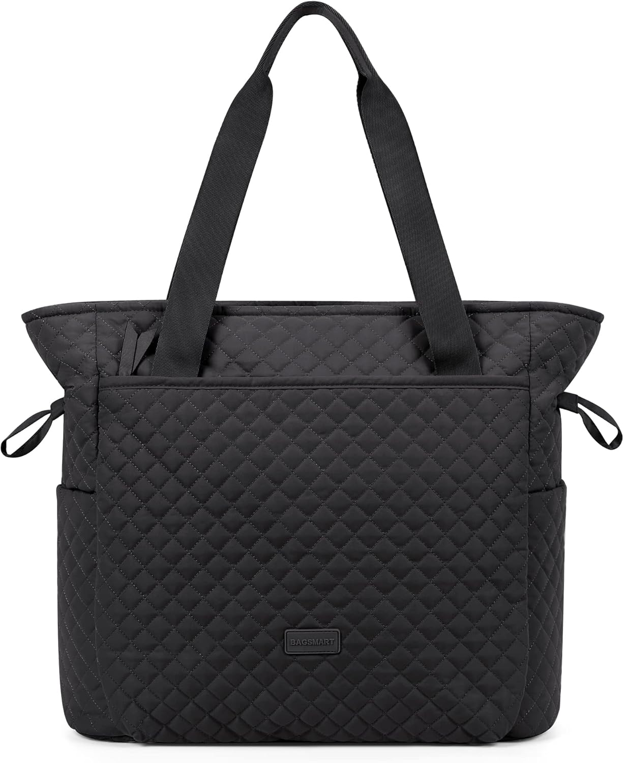 BAGSMART 25L Quilted Tote Bag Large Shoulder Bag with Top Handle for Women, Machine Washable Work Travel Handbag