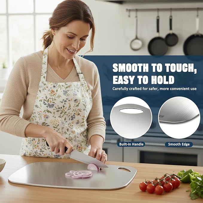 Real 99.85% Pure Titanium Cutting Board Non-Toxic 11.45" x 8.15"- BPA Free - Image 9
