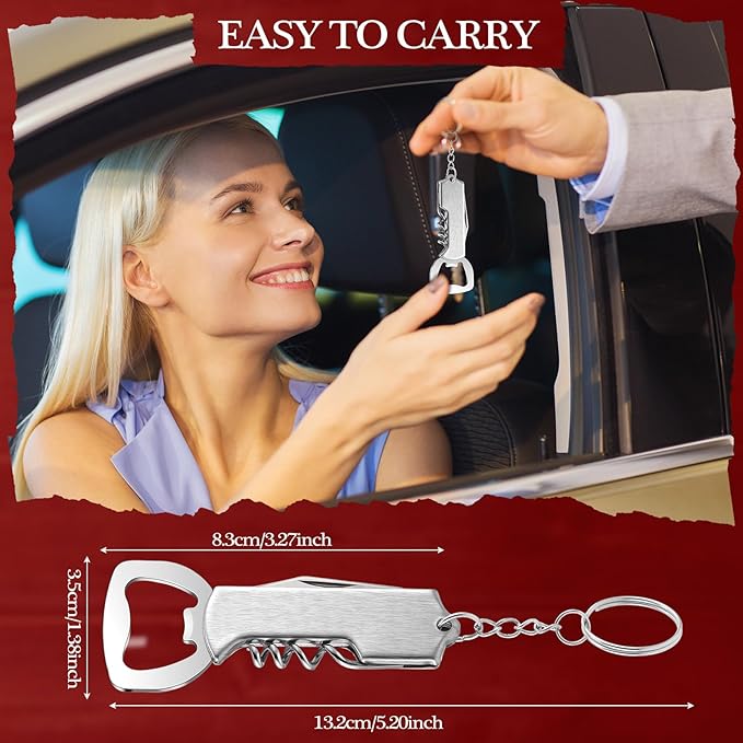 Ziliny 24 Pcs Bottle Opener Keychain Bulk Wine Bottle Beer Opener Keychain - Image 6