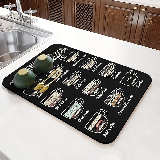 Fun Coffee Mat 23inx15in, Coffee Bar Mat - Image 4