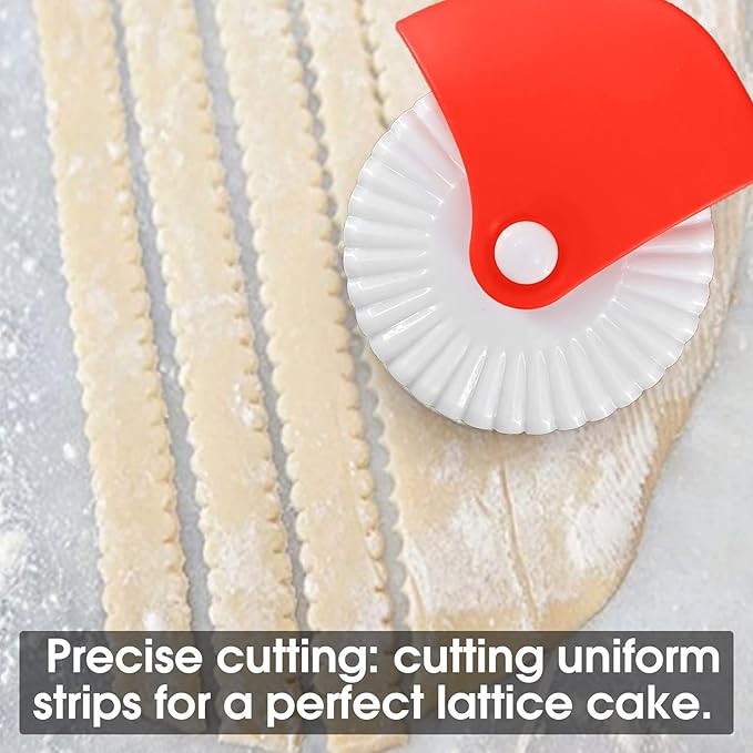 2 Pack Pastry Cutting Wheel, Pastry Wheel Decorator Pie Crust Pastry Wheel and - Image 5