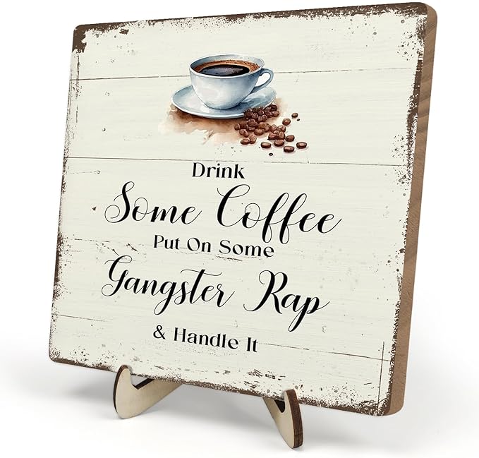Coffee Bar Sign Plaque for Coffee Station, Vintage Cafe Sign Decor for Kitchen by DMADNF
