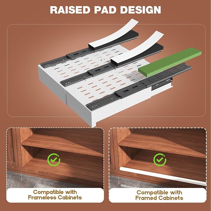 Seinloes 2 Pack Pull Out Cabinet Organizer Expandable Width and Depth, Slide - Image 2
