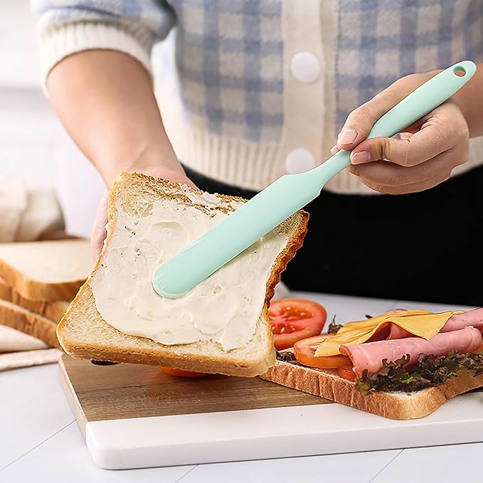 4 Pcs Silicone Jar Spatula Long Handle Kitchen Spatulas - Image 2