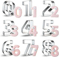 Numbers Cookie Cutters Set, 9 piece Stainless Steel Numbers Fondant Cutters Set by ZADECookieCutter