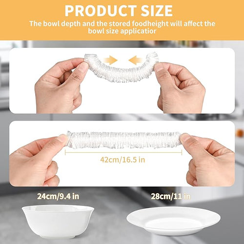 100 Bowl Covers Shower Caps for Sourdough Bread Proofing Large Elastic Reusable - Image 2