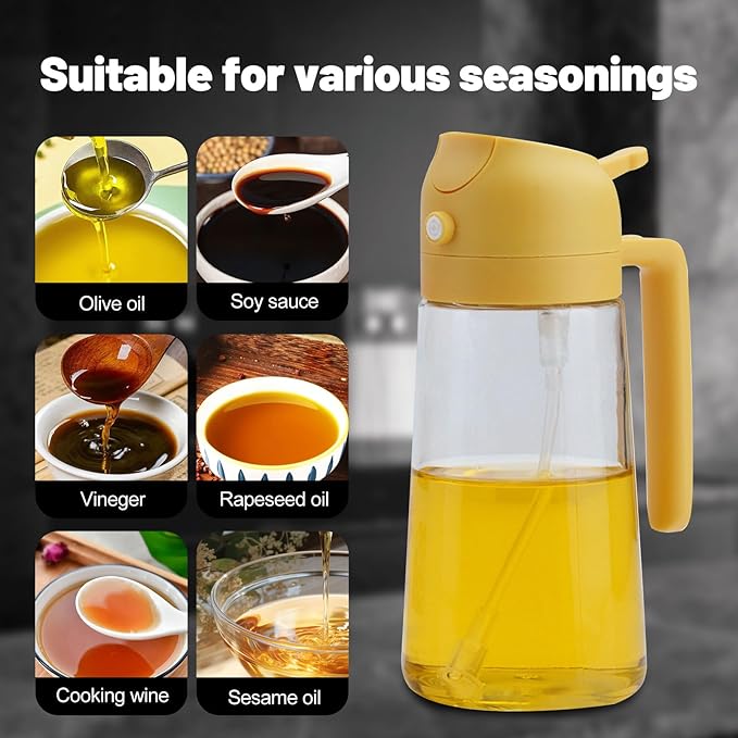 2 In 1 Oil Dispenser And Oil Sprayer, 16 Oz/470 Ml Oil Dispenser - Image 4