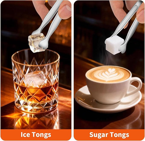 12 PCS Heart-Shaped Small Serving Tongs, 4.3 Inch Mini Sugar Tongs Silver - Image 2