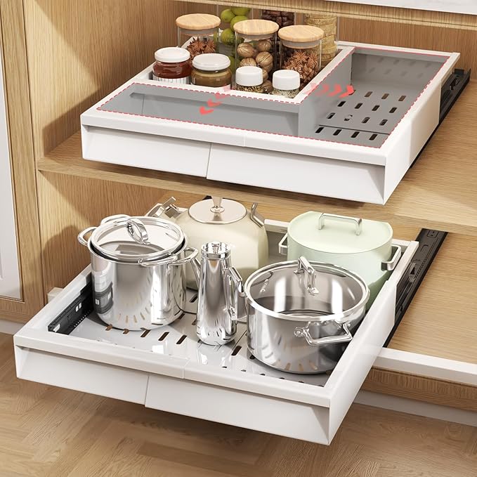 Seinloes 2 Pack Pull Out Cabinet Organizer by Seinloes