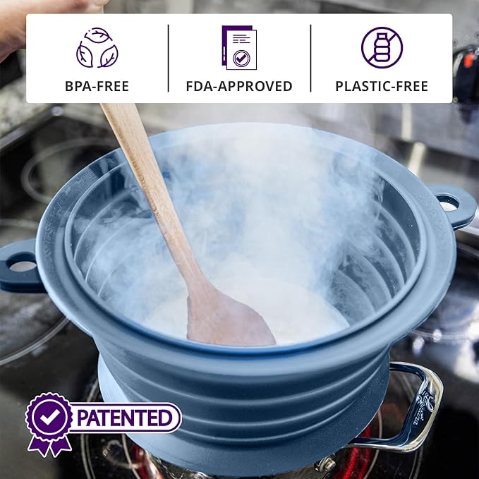 L.I.Q Silicone Splatter Guard – Fits 10 and 12 Inch Pots – Microwave Safe and - Image 7