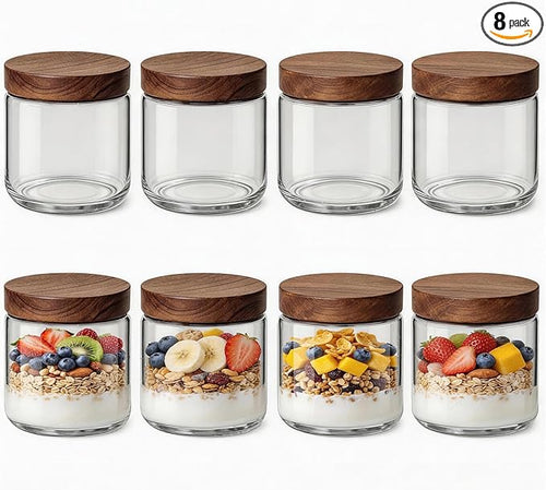 10oz 8 Pack Overnight Oats Containers by Osfel
