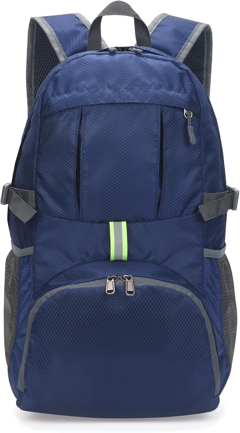 Yaopeing Lightweight Backpack,25L Foldable Hiking Packable,Water Resistant Travel Outdoor Shoulder Bag for Woman Men,Blue