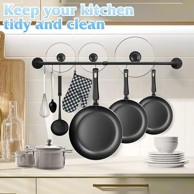 24 inch Pan Rack Wall Mounted Set of 2, Pan Hangers - Image 2