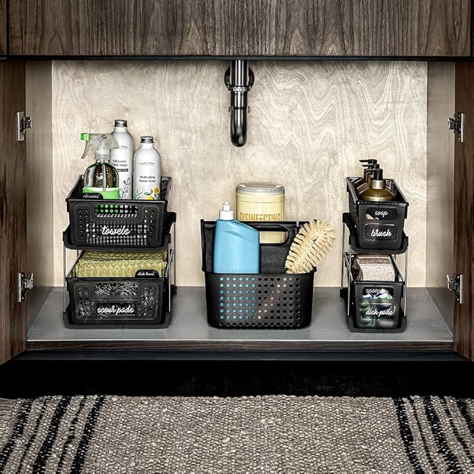 madesmart Premium Small 2 Tier Organizer, Under Cabinet Storage - Image 3
