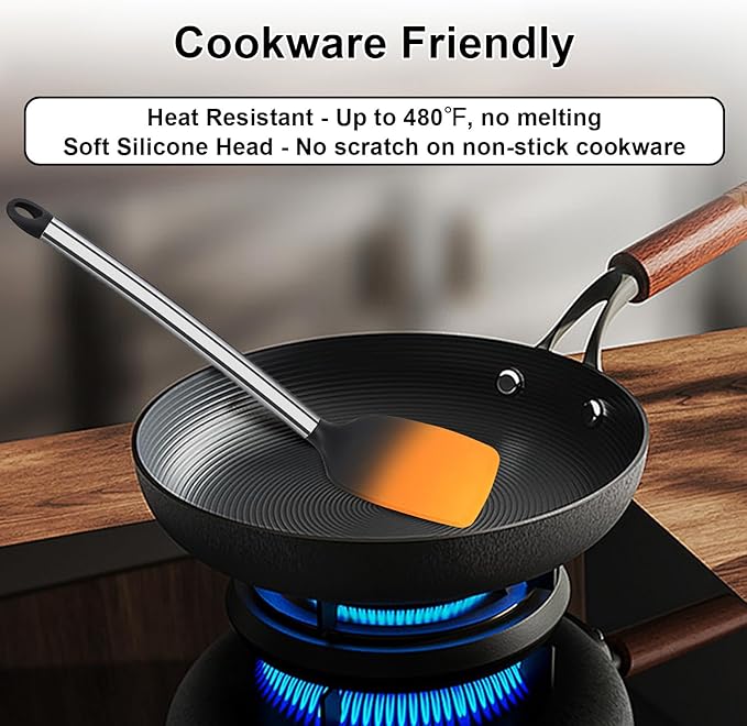 Silicone Cooking Utensils Set, Vayvnt 8 PCS Kitchen Utensils Set - Image 4