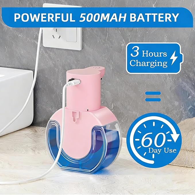 2Pack Automatic Soap Dispenser Touchless, Rechargeable Liquid Soap Dispenser - Image 6