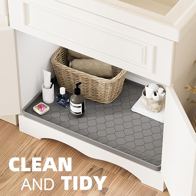 Winisok Silicone Under Sink Mat 28" x 19", kitchen Essentials and Gadgets - Image 4