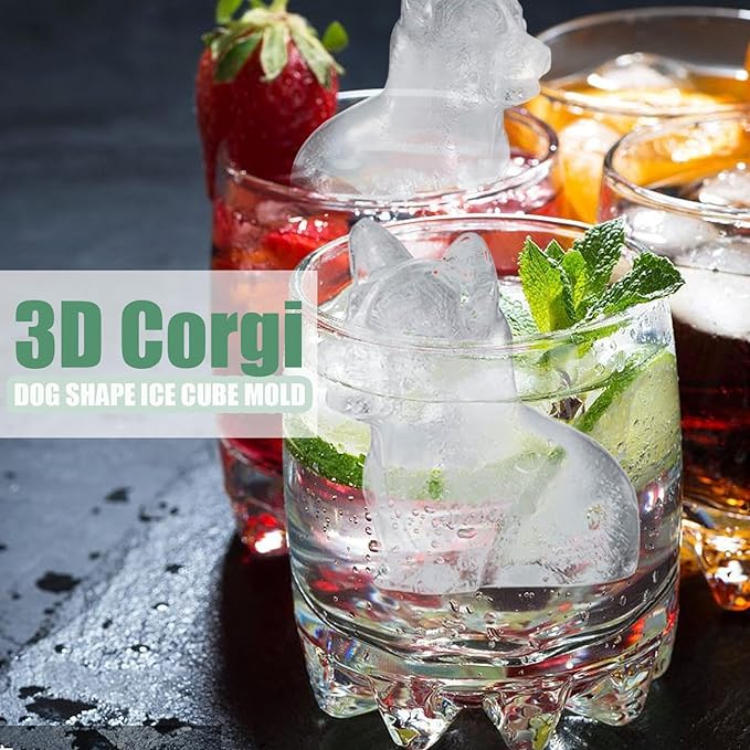 Corgi Dog gifts 3D Ice Cube Mold, Admaison Ice Cube Tray - Image 2