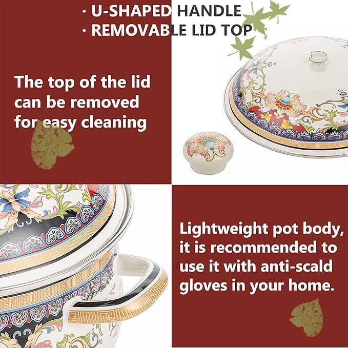 Nonstick Deep Enamel on Steel Stock Pot/Stockpot - Image 6
