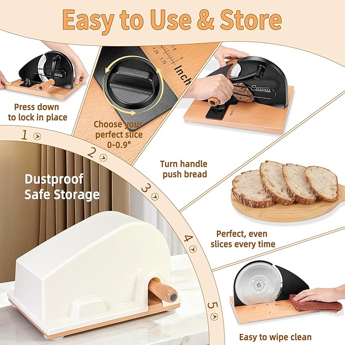 CAWIU Upgraded Manual Bread Slicer - Image 5