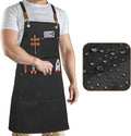 RUVANTI Work Aprons for Men, Oil & Water Repellent, PolyCotton Cross Back by Ruvanti