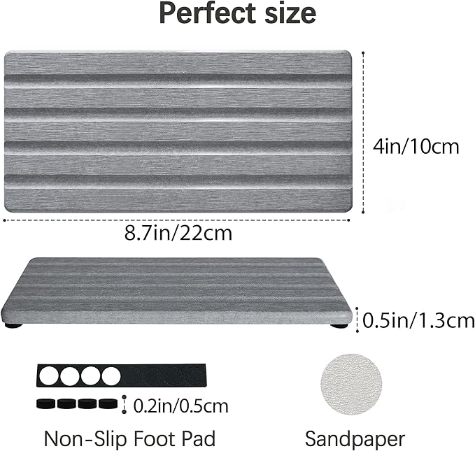 2 PCS Water Absorbing Stone Trays - Image 3