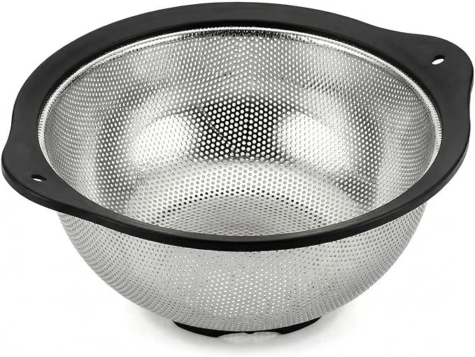 304 Stainless Steel Colander 3-Quart, Heavy Duty Metal Strainer by JIDSPWLS-USStrore