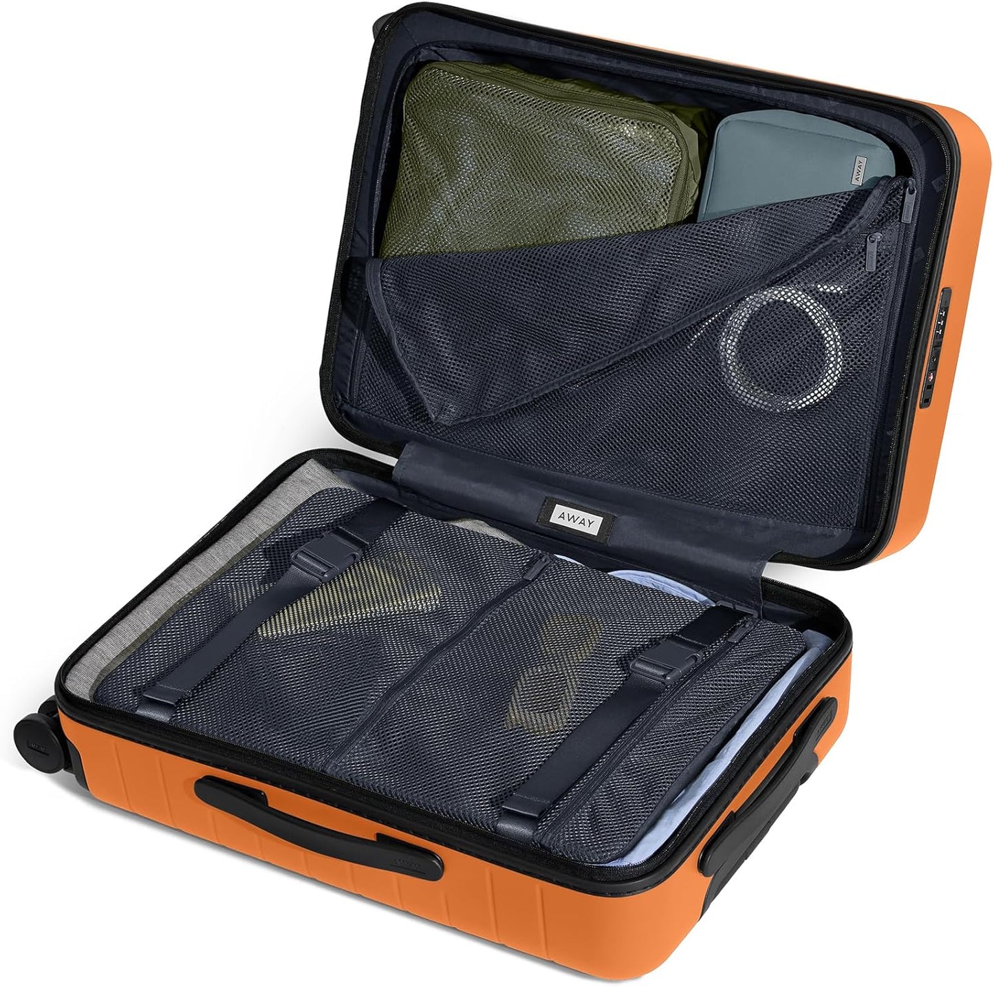 Away Bigger Carry-On Luggage, Lightweight Hardside Large Suitcase with Spinner Wheels, TSA Lock, Airline Approved, Sorbet Orange