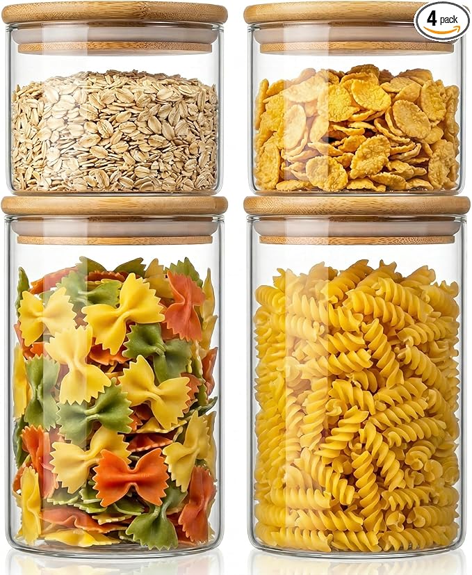 32oz & 21oz - 4 Pack Glass Jars by HomArtist
